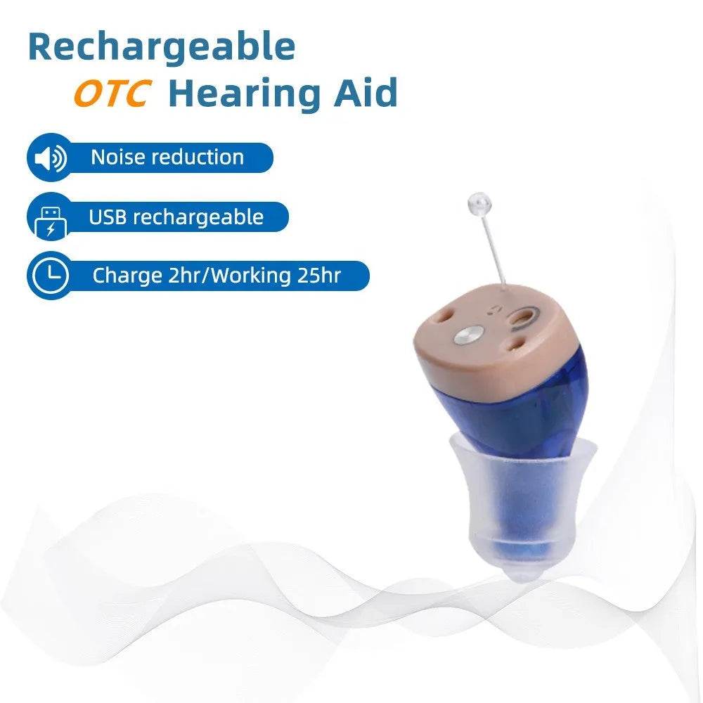 Rechargeable Intelligent New Style Hearing Aid CIC Hearing Aid - discount hearing solutions