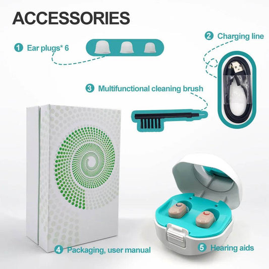 Rechargeable invisible hearing aid - discount hearing solutions