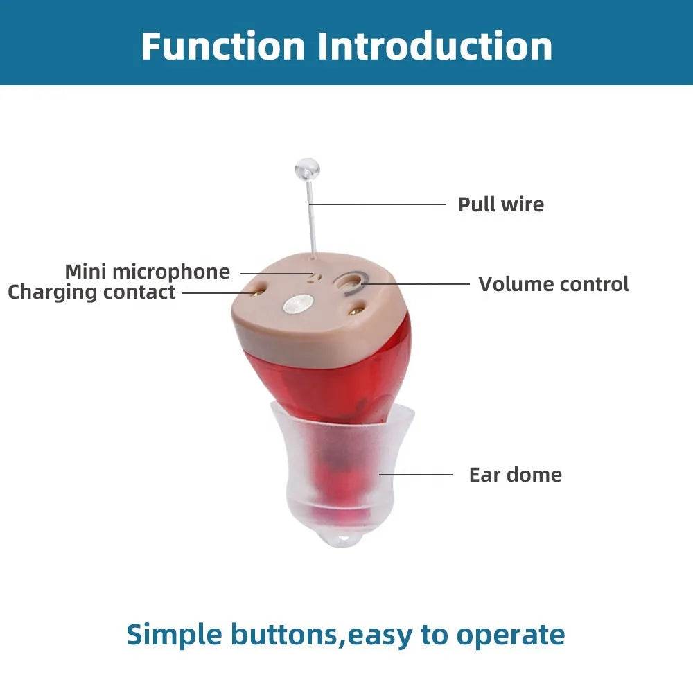 Rechargeable Intelligent New Style Hearing Aid CIC Hearing Aid - discount hearing solutions