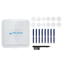 Hearing Aid Accessories pack with cleaning brush